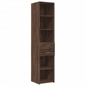 vidaXL Highboard Brown Oak 40x42.5x185 cm Engineered Wood