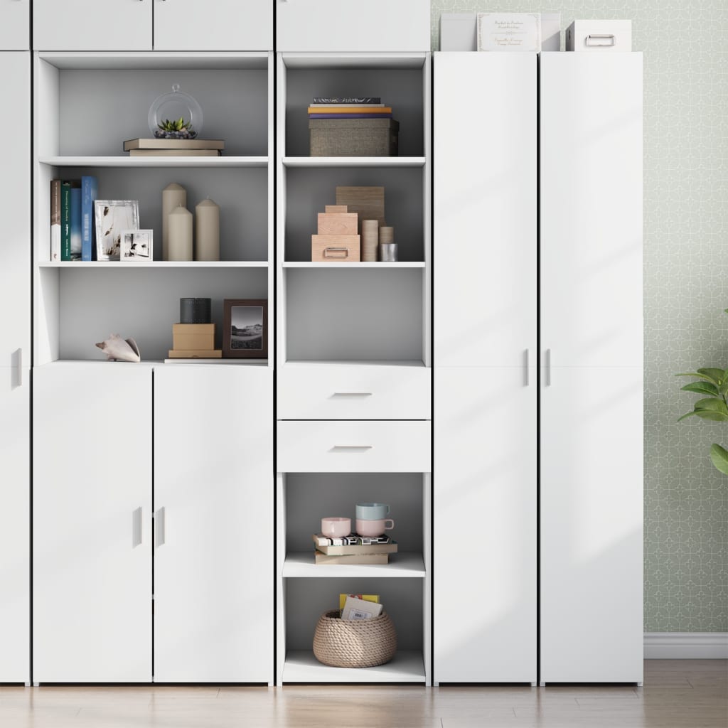 vidaXL Highboard White 45x42.5x185 cm Engineered Wood