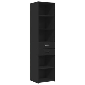 vidaXL Highboard Black 45x42.5x185 cm Engineered Wood