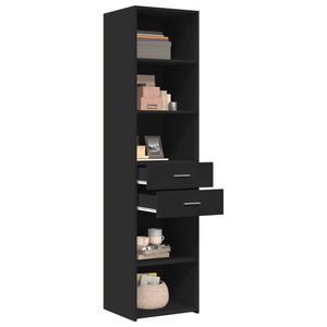 vidaXL Highboard Black 45x42.5x185 cm Engineered Wood