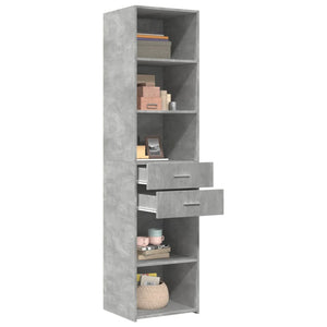 vidaXL Highboard Concrete Grey 45x42.5x185 cm Engineered Wood