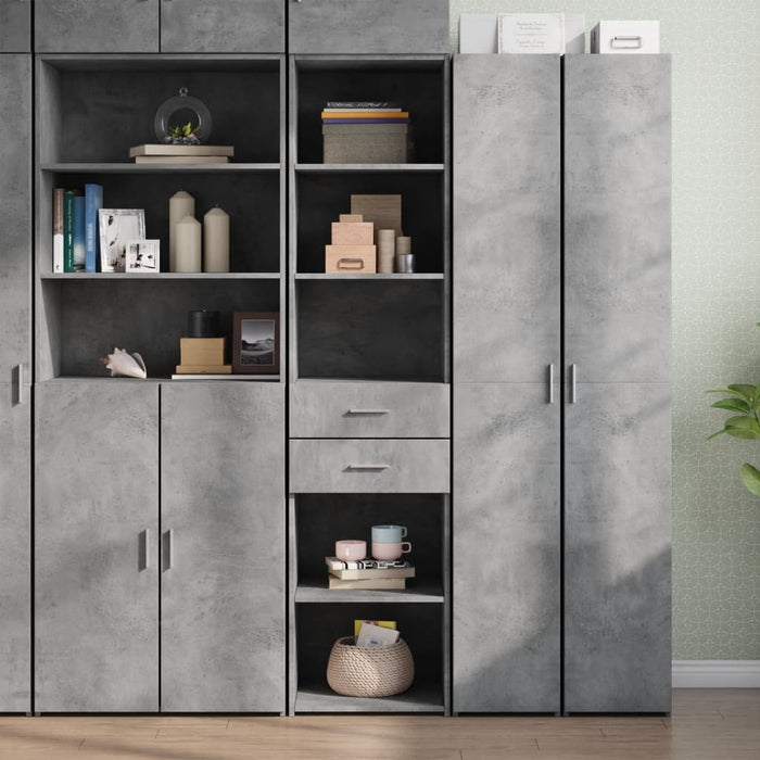 vidaXL Highboard Concrete Grey 45x42.5x185 cm Engineered Wood