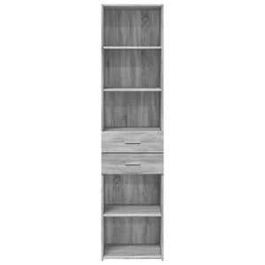 vidaXL Highboard Grey Sonoma 45x42.5x185 cm Engineered Wood