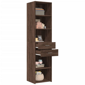 vidaXL Highboard Brown Oak 45x42.5x185 cm Engineered Wood