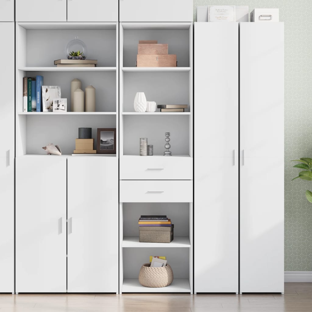 vidaXL Highboard White 50x42.5x185 cm Engineered Wood