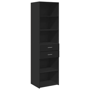 vidaXL Highboard Black 50x42.5x185 cm Engineered Wood