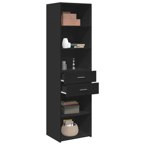 vidaXL Highboard Black 50x42.5x185 cm Engineered Wood