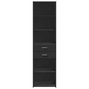 vidaXL Highboard Black 50x42.5x185 cm Engineered Wood