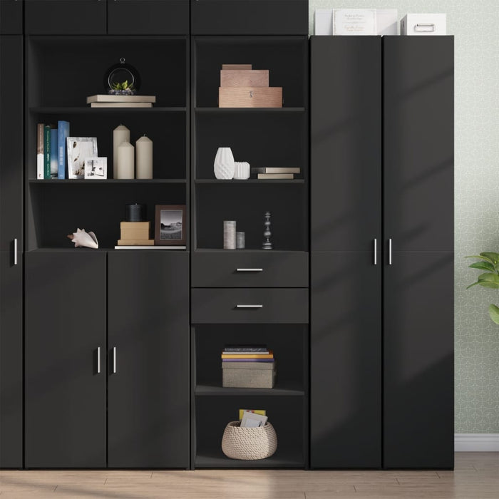 vidaXL Highboard Black 50x42.5x185 cm Engineered Wood