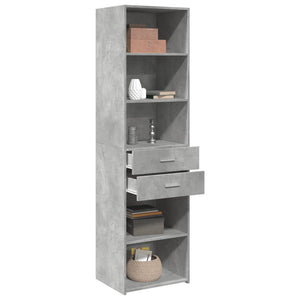 vidaXL Highboard Concrete Grey 50x42.5x185 cm Engineered Wood