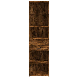 vidaXL Highboard Smoked Oak 50x42.5x185 cm Engineered Wood