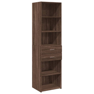 vidaXL Highboard Brown Oak 50x42.5x185 cm Engineered Wood