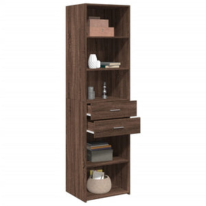 vidaXL Highboard Brown Oak 50x42.5x185 cm Engineered Wood