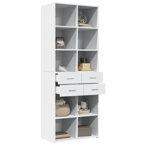 vidaXL Highboard White 70x42.5x185 cm Engineered Wood