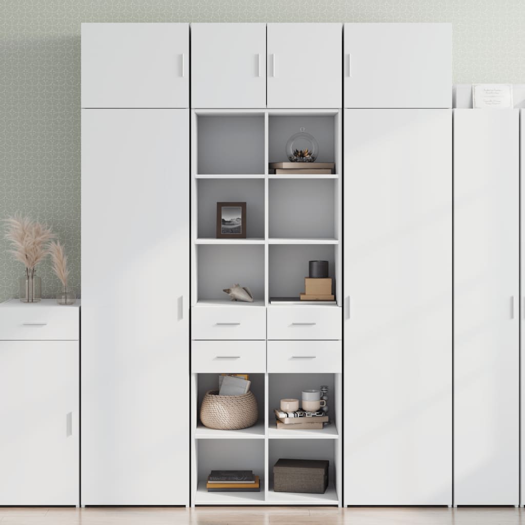 vidaXL Highboard White 70x42.5x185 cm Engineered Wood