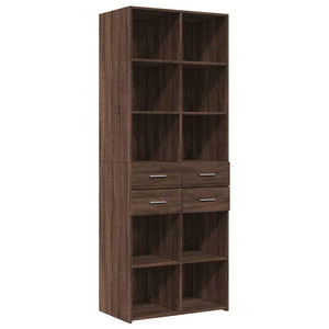 vidaXL Highboard Brown Oak 70x42.5x185 cm Engineered Wood