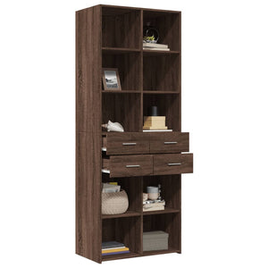 vidaXL Highboard Brown Oak 70x42.5x185 cm Engineered Wood