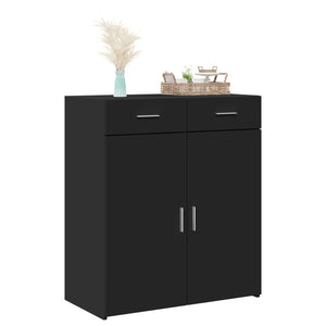 vidaXL Sideboard Black 80x42.5x93 cm Engineered Wood