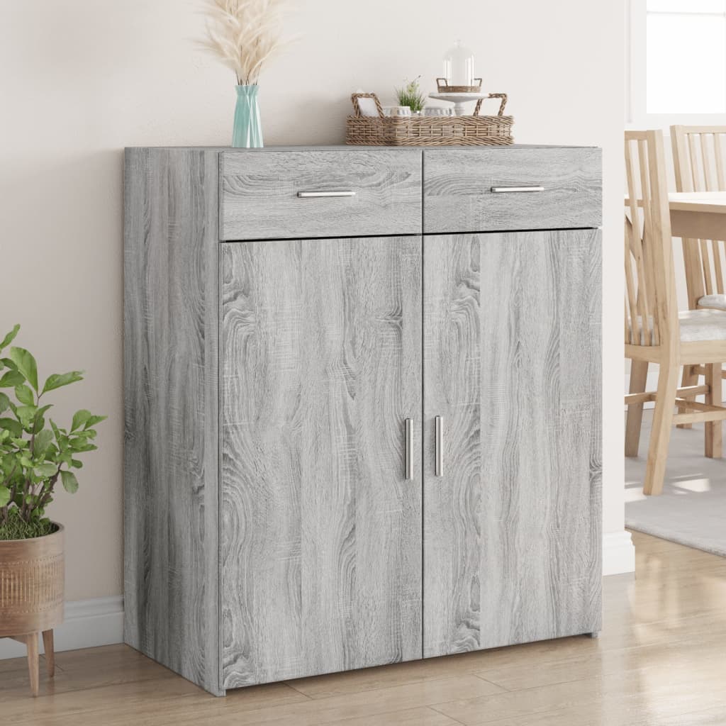 vidaXL Sideboard Grey Sonoma 80x42.5x93 cm Engineered Wood