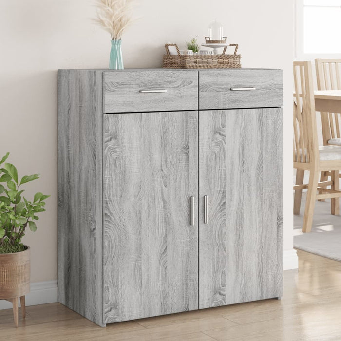 vidaXL Sideboard Grey Sonoma 80x42.5x93 cm Engineered Wood