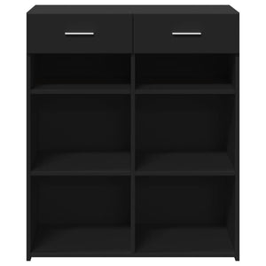 vidaXL Sideboard Black 80x42.5x93 cm Engineered Wood