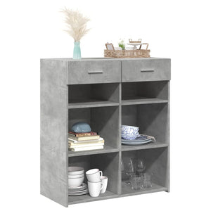 vidaXL Sideboard Concrete Grey 80x42.5x93 cm Engineered Wood