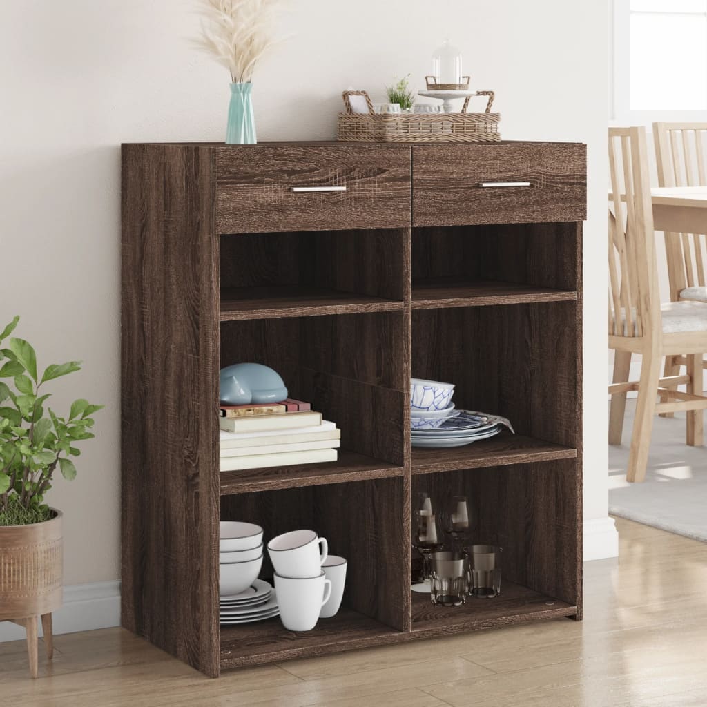 vidaXL Sideboard Brown Oak 80x42.5x93 cm Engineered Wood