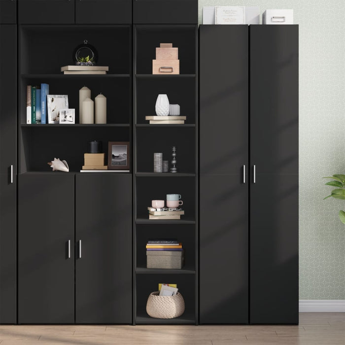 vidaXL Highboard Black 40x41x185 cm Engineered Wood