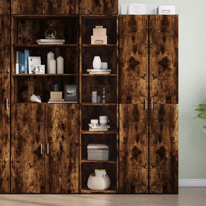 vidaXL Highboard Smoked Oak 40x41x185 cm Engineered Wood