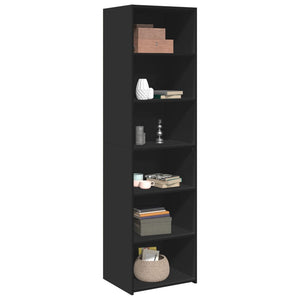 vidaXL Highboard Black 50x41x185 cm Engineered Wood