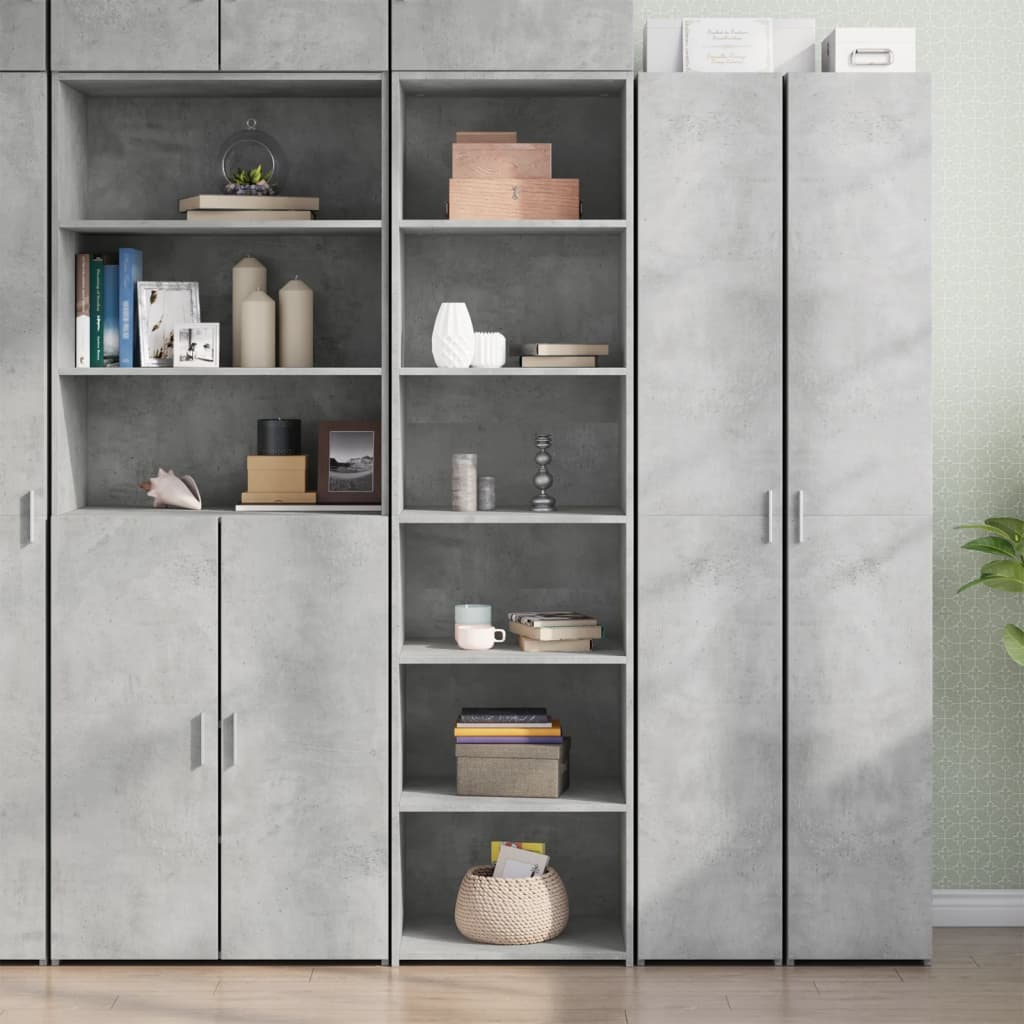 vidaXL Highboard Concrete Grey 50x41x185 cm Engineered Wood