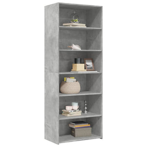 vidaXL Highboard Concrete Grey 70x41x185 cm Engineered Wood