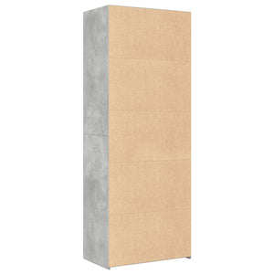 vidaXL Highboard Concrete Grey 70x41x185 cm Engineered Wood