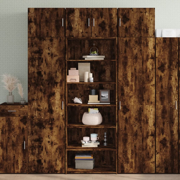 vidaXL Highboard Smoked Oak 70x41x185 cm Engineered Wood