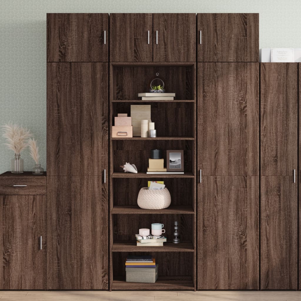 vidaXL Highboard Brown Oak 70x41x185 cm Engineered Wood