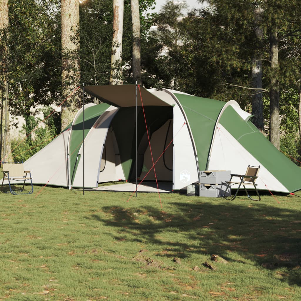 vidaXL Family Tent Dome 6-Person Green Waterproof