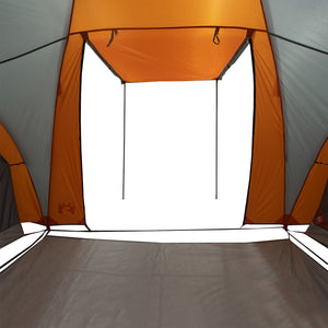 vidaXL Family Tent Dome 6-Person Grey and Orange Waterproof