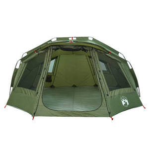 vidaXL Fishing Tent 5-Person Olive Green Waterproof