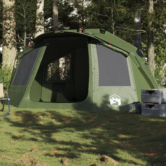 vidaXL Fishing Tent 5-Person Olive Green Waterproof