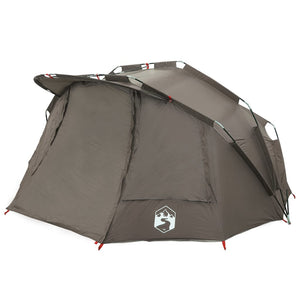 vidaXL Fishing Tent 5-Person Grey Waterproof