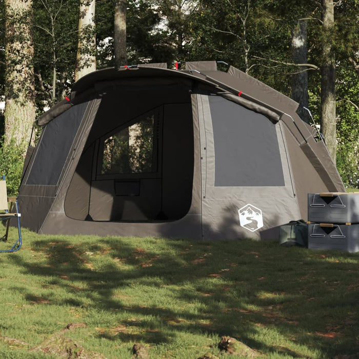 vidaXL Fishing Tent 5-Person Grey Waterproof