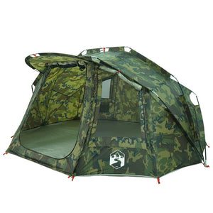 vidaXL Fishing Tent 5-Person Camouflage Waterproof