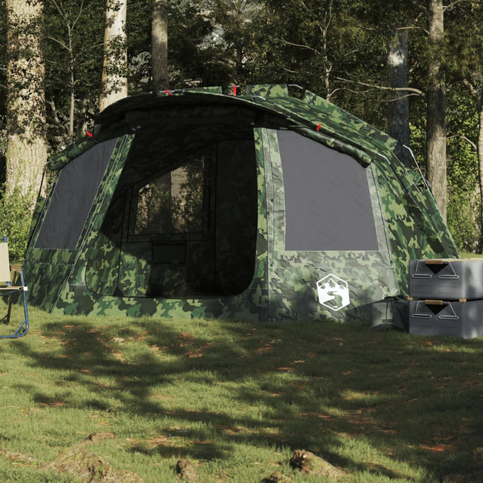 vidaXL Fishing Tent 5-Person Camouflage Waterproof