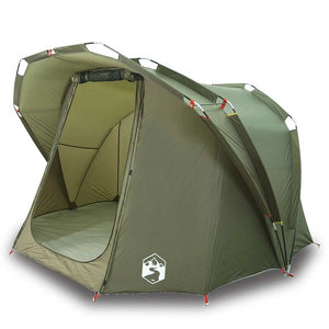 vidaXL Fishing Tent 4-Person Olive Green Waterproof