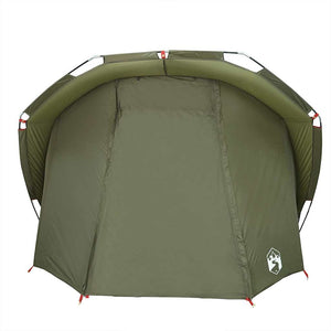 vidaXL Fishing Tent 4-Person Olive Green Waterproof