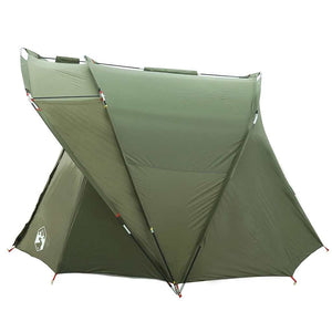 vidaXL Fishing Tent 4-Person Olive Green Waterproof