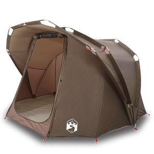 vidaXL Fishing Tent 4-Person Brown Waterproof