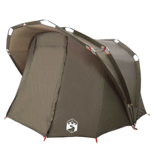 vidaXL Fishing Tent 4-Person Brown Waterproof