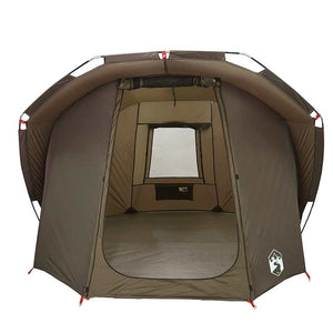 vidaXL Fishing Tent 4-Person Brown Waterproof