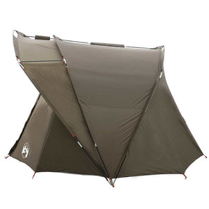 vidaXL Fishing Tent 4-Person Brown Waterproof